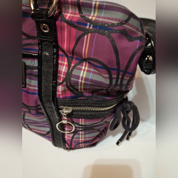 Coach Signature Poppy Tartan Plaid Spotlight 14371 - Picture 4 of 16